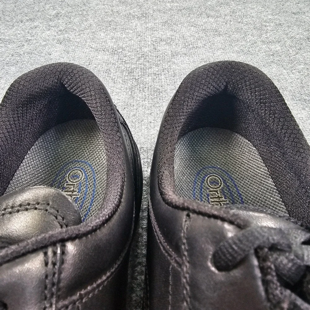 Orthofeet Broadway 465 Men 13 2E X-Wide Black Leather Orthopedic Oxford Shoes